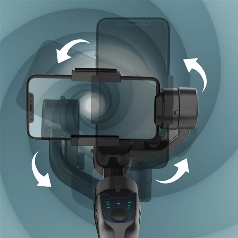 Estabilizador de cardán de 3 ejes portátil F8, soporte para teléfono, estabilizador de grabación de vídeo antivibración para teléfono móvil, teléfono inteligente, fácil instalación