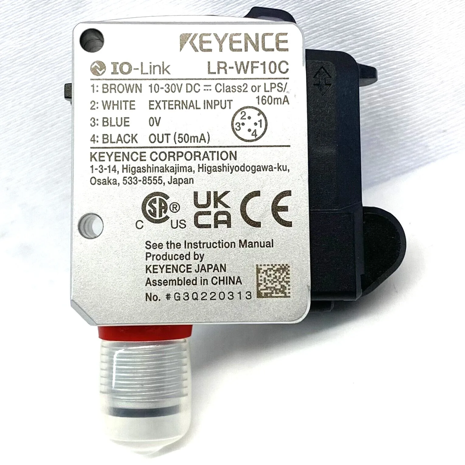 Keyence LR-ZB100CP Self-Contained CMOS  Sensor w/ M8 Connector Type 100mm