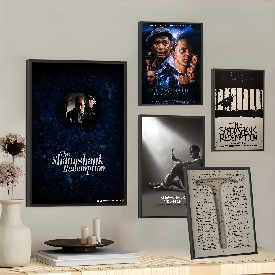 

The S-Shawshank-R-Redemption Classic Movie Wall Art Home Decor Canvas Poster Wall Art Painting Study Nordic Home Decor