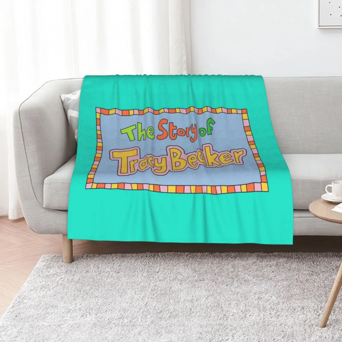 UK retro 90's cbbc the story of tracy beaker design Throw Blanket Picnic Furry for sofa Flannels Personalized Gift Nap Blankets