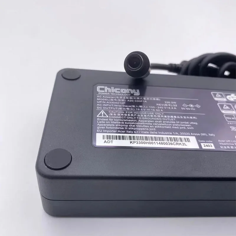 

330W 19.5V 16.92A 7.4*5.0mm Big pin Laptop power Adapter For Acer Predator Helios 700 PH717-71-785M Gaming Laptop Power Supply