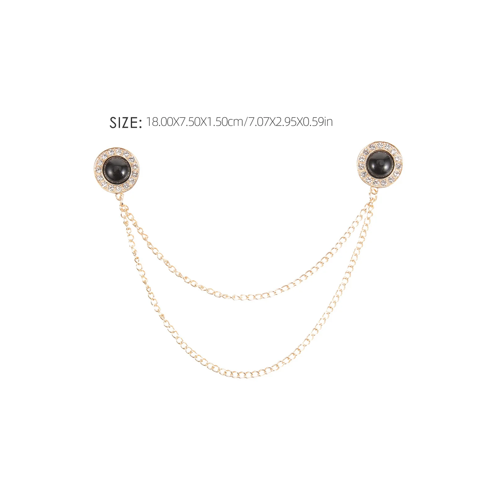 

4pcs Sweater Clips With Chain Cardigan Clip Shawl Pins Dress Collar Clips Clothing Accessories Brooches For Women