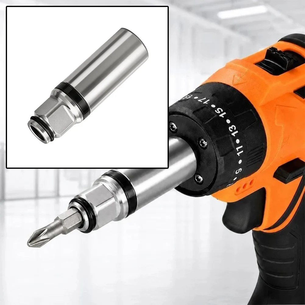Hand Electric Drill Inverter Shaft Adapter Quick-Connect 1/4in Hex To 10mm Thread For Electric Hand Drills Screwdrivers Wrench