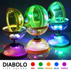 Luminous Diabolo Professional Three Bearing High-speed Rotation Environmental Silicone Children's Gift Outdoor Fitness Exercise