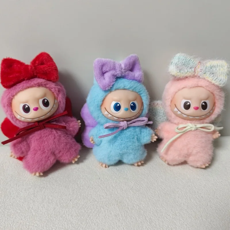 

10cm Mini Labubu 4.0 Doll Clothes 4th-Gen Labubu Bow Christmas New Year Clothes for Mini Labubu