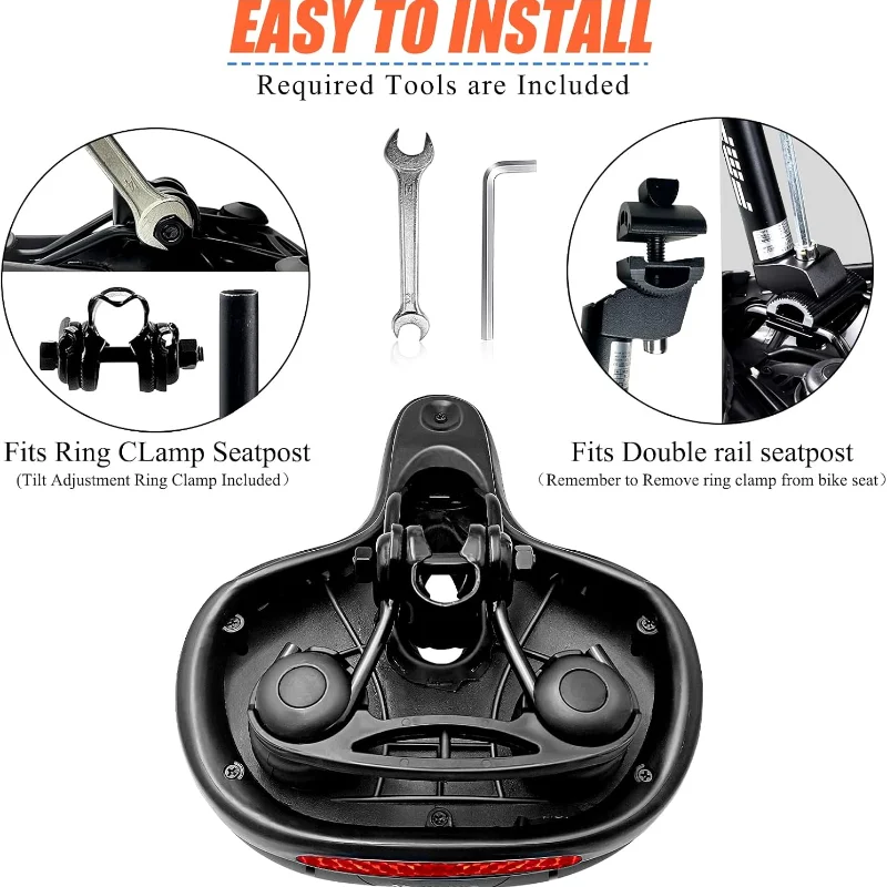 مقعد دراجة عالمي للدراجات الجبلية، سميك وناعم ومسامي وممتص للصدمات، على شكل كرة، سرج ديناميكي مريح لركوب الدراجات