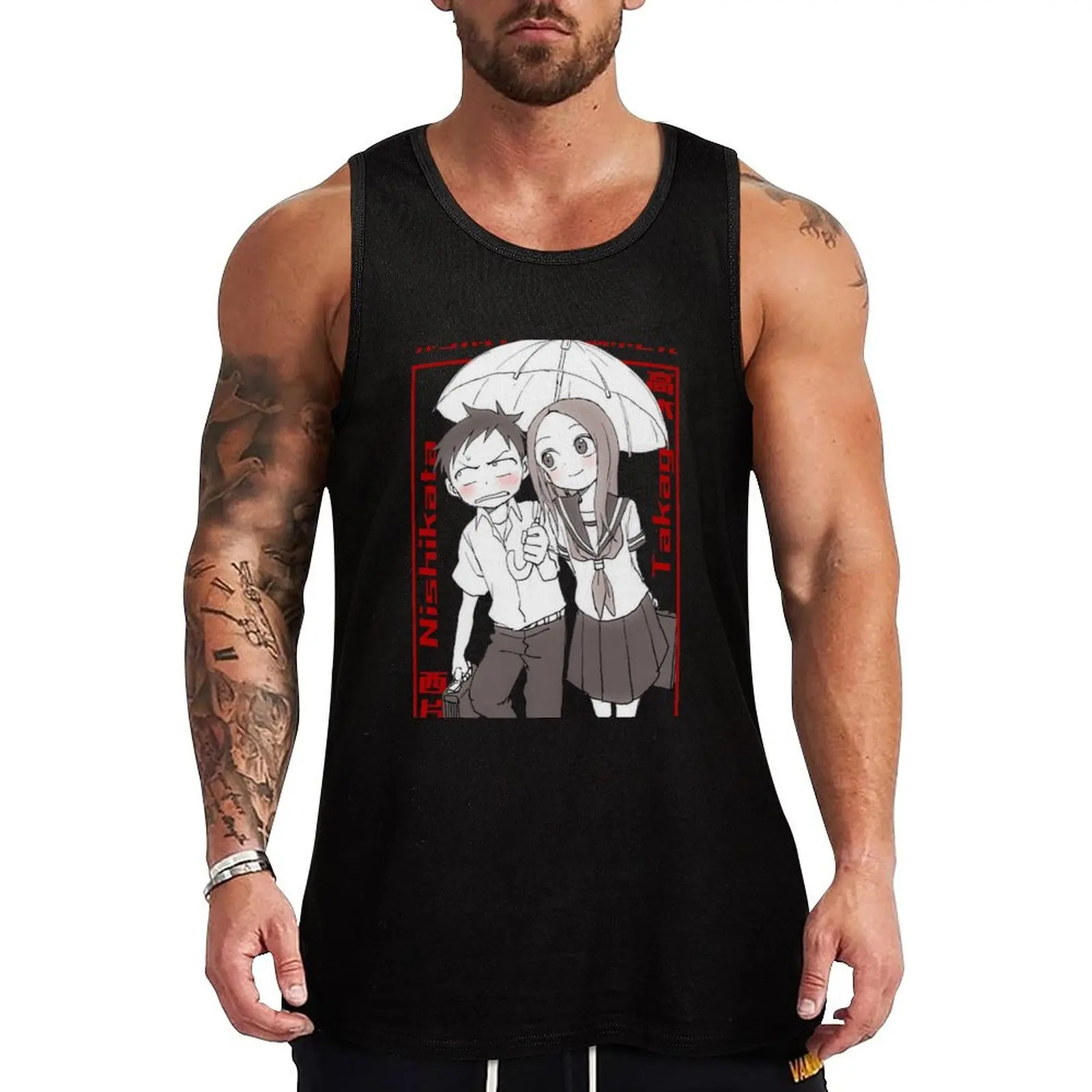 Takagi And Nishikata - Karakai Jouzu no Takagi san Tank Top тренировочный жилет без рукавов, мужская летняя одежда 2025г