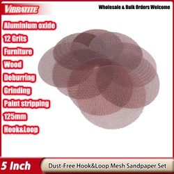10 adet 5 inç 125mm Mesh zımpara diskleri kanca & döngü aşındırıcı tozsuz disk anti-engelleme keskin taşlama zımpara için ahşap mobilya