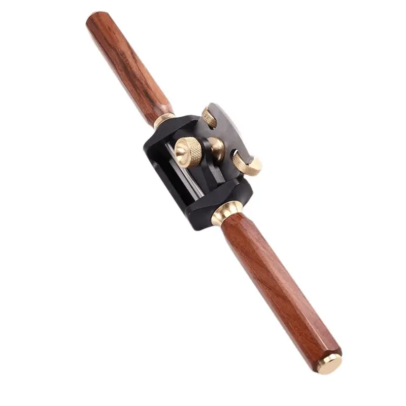 A74E-Hexagonal Handle Aluminum Alloy Manual Wood Planer, Adjustable Two Handed Mini Planing Tool Cutting Machine B