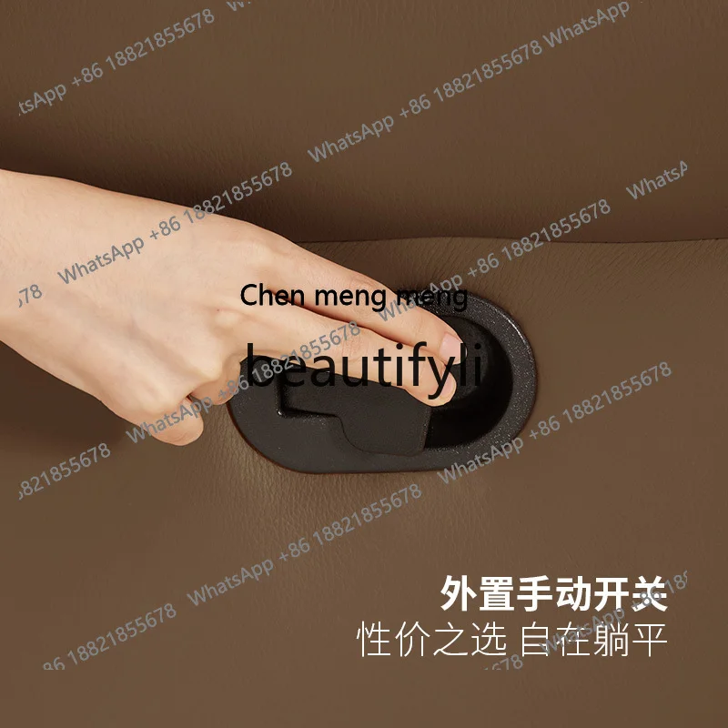 أريكة عملية حديثة وبسيطة من جلد البقر من الطبقة الأولى، وظيفة يدوية، كرسي أريكة فردي #4