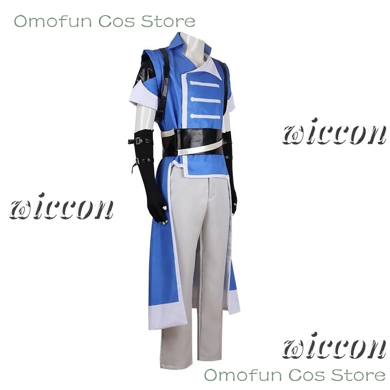 Disfraz de juego Richter Belmont para hombre, traje de batalla azul, chaqueta azul, pantalones con guantes, conjunto completo para Halloween