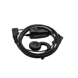 Auriculares en forma de G de 2 pines, auriculares con micrófono para BAOFENG UV5R Kenwood K PG/TH/TK HYT, Radio bidireccional, accesorios para walkie-talkie de seguridad