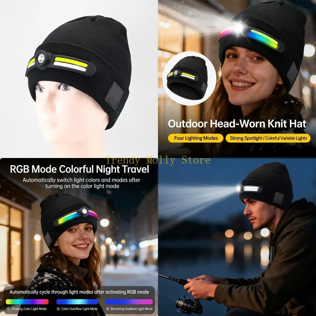 

N5KB Safety Enhancing LED Light Caps Hat Rechargeable Headlamp For Night Time Outdoor Fun Camping Parties And Adventures