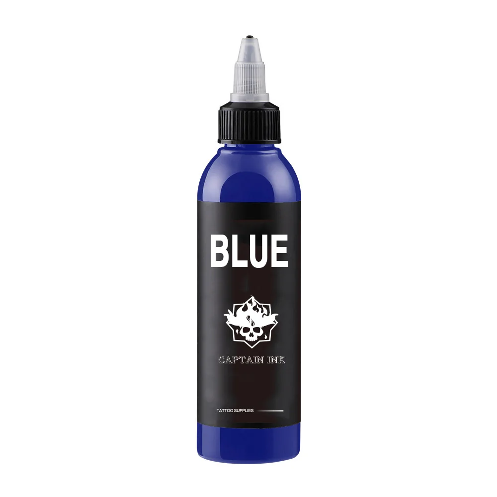 

Captainink Blue Tattoo Ink (30ml) 1 Oz for Human Body Professional High Quality Official Paint on Cartridge Needle