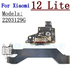 Dock Connector USB Charging Port Board For Xiaomi 12 Lite Mi 12Lite Main Motherboard SIM Card Reader Flex Cable Parts