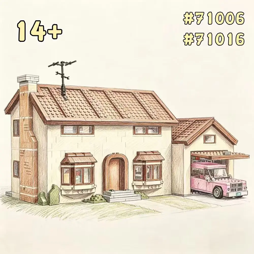 2523pcs MOC Popular City The Virginia Simpsons House Building Blocks Education For Kids Christmas Birthday Gifts Toys