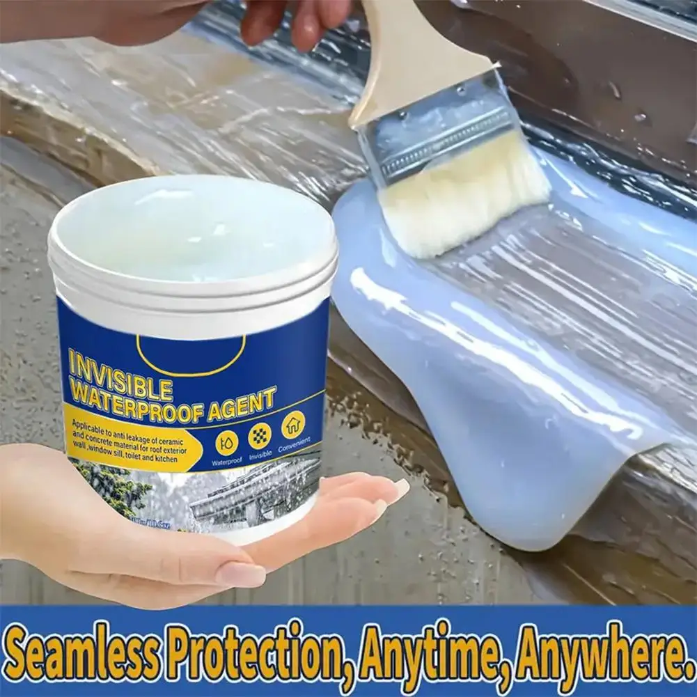 Invisible Transparent Waterproof Sealant Anti-Leak Repair Glue With Brush Waterproof Sealant Rubber Liquid Coating Multi-Surface