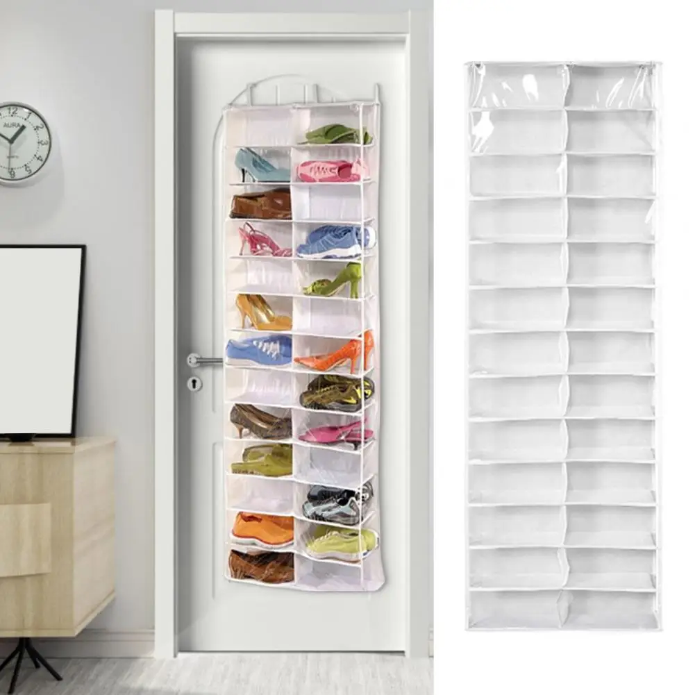 160cm Over The Door Shoe Rack Hanging Shoe Organizer With 26 Large Pockets Over-the-Door Storage Bag For Closet Door Dormitory view 3