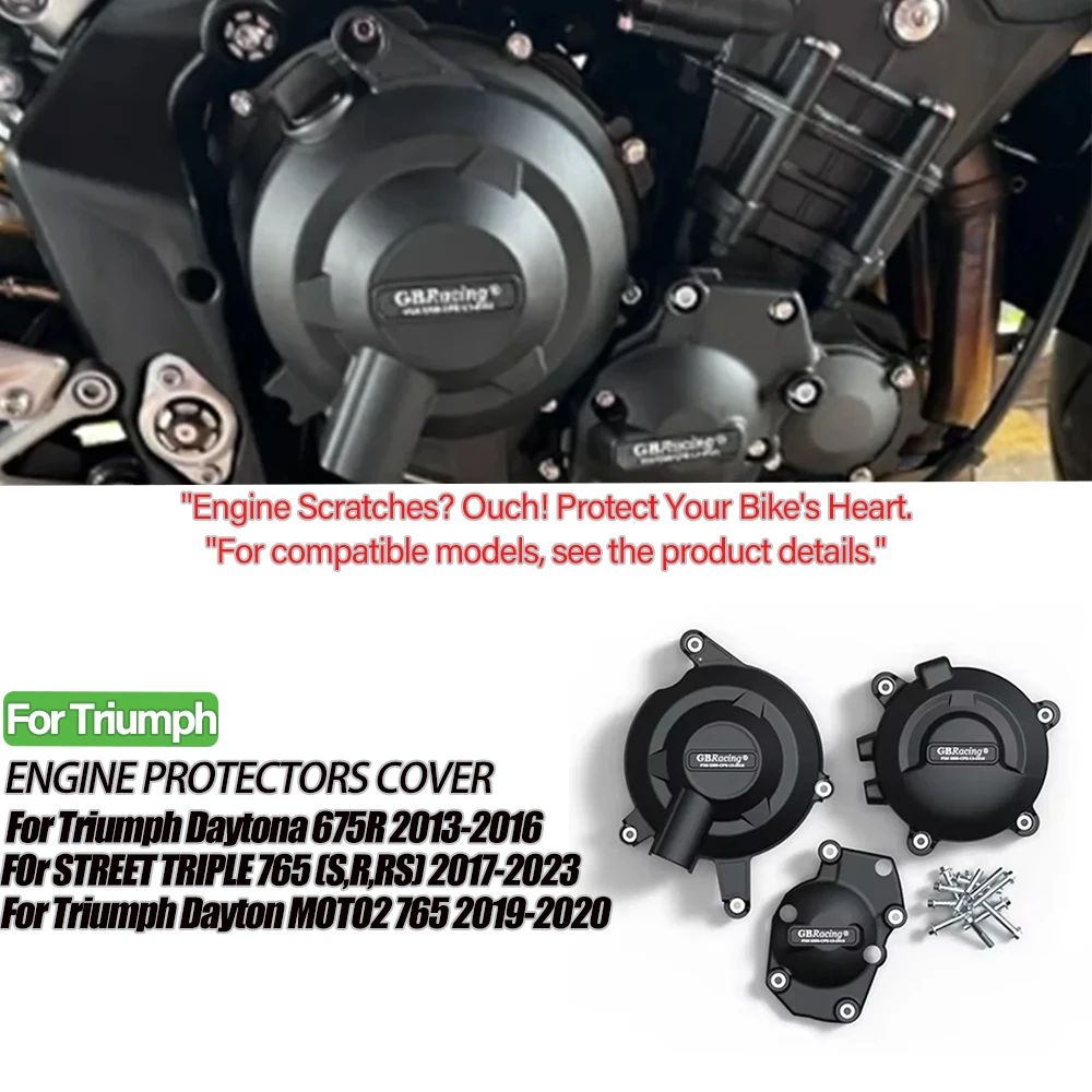 

Engine Clutch Cover Protection Set for Triumph Street Triple(S.R.RS) 765 2017-2023 DAYTONA MOTO2 765 2019-2020 Motor Accessories