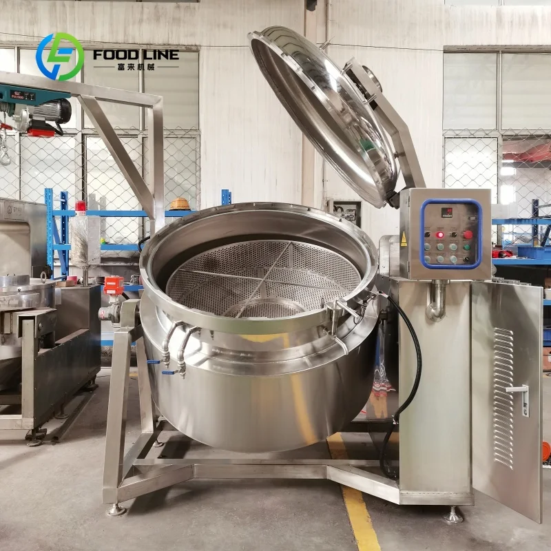 100L-1200L Stainless Steel Gas Pressure Cooking Pot Customized Industrial Commercial Large Meat and Beans High Pressure Cooker