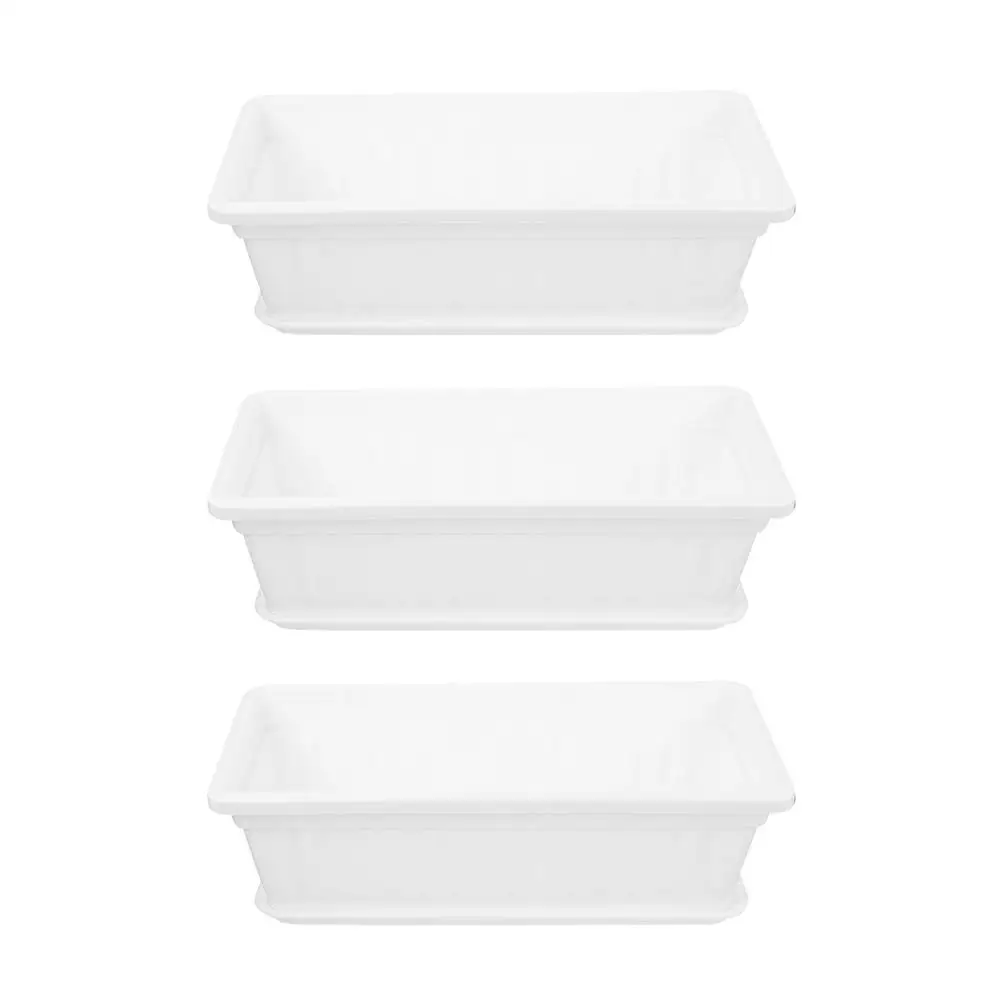 

Balcony Vegetable Pot Flower Planter Sets Small Pots for Plants Detachable PP White Garden Plant Container Sturdy