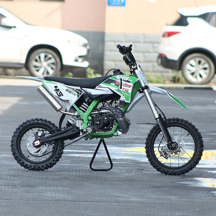 High quality 2 stroke 65cc water cooled engine gas powered mini off road motorcycle dirt bike