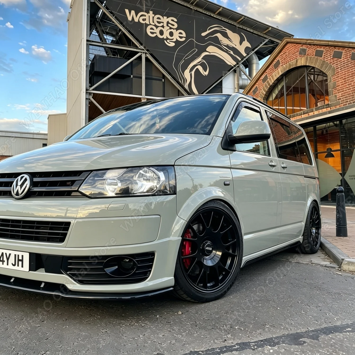 Front Car Bumper Lip Splitter For VW Transporter Multivan T5 T5.1 Sportline Facelift 2010-2015 Campervan Highline T28 T30 T32