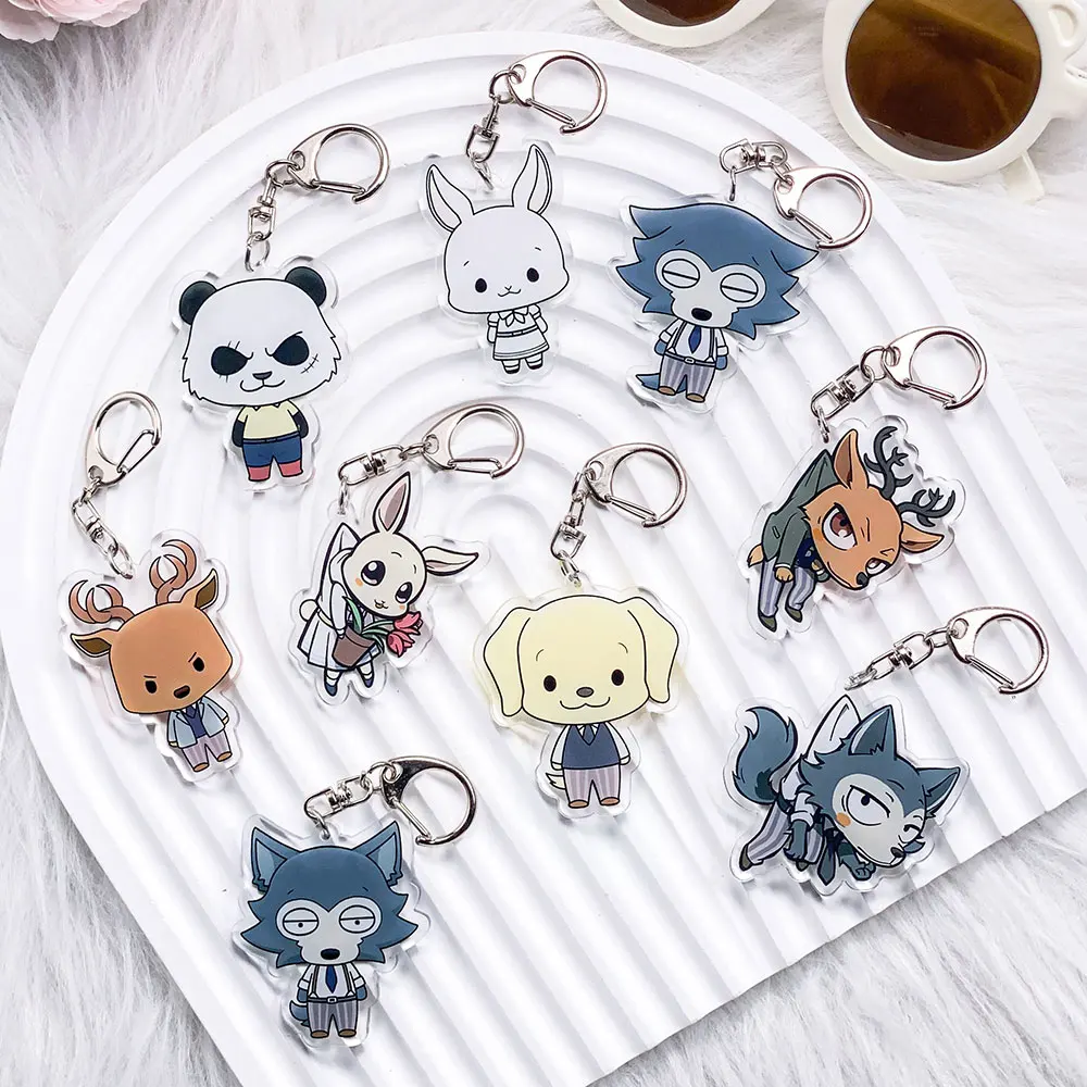 Llavero de Acrílico de Anime Beastars, 1/9 Piezas, Accesorios Divertidos y Lindos para Bolsos, Colgante para Mochila, Regalo para Amigos