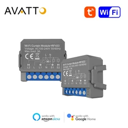 AVATTO Tuya WiFi Smart Curtain Switch Module Connect Roller Blinds Shutter Electric Motor Work with Alexa Google Home