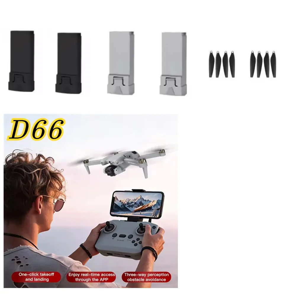

D66 Battery 3.7V 1000mAh Original Accessories / Propeller Maple Leaf / D66 Drone Parts