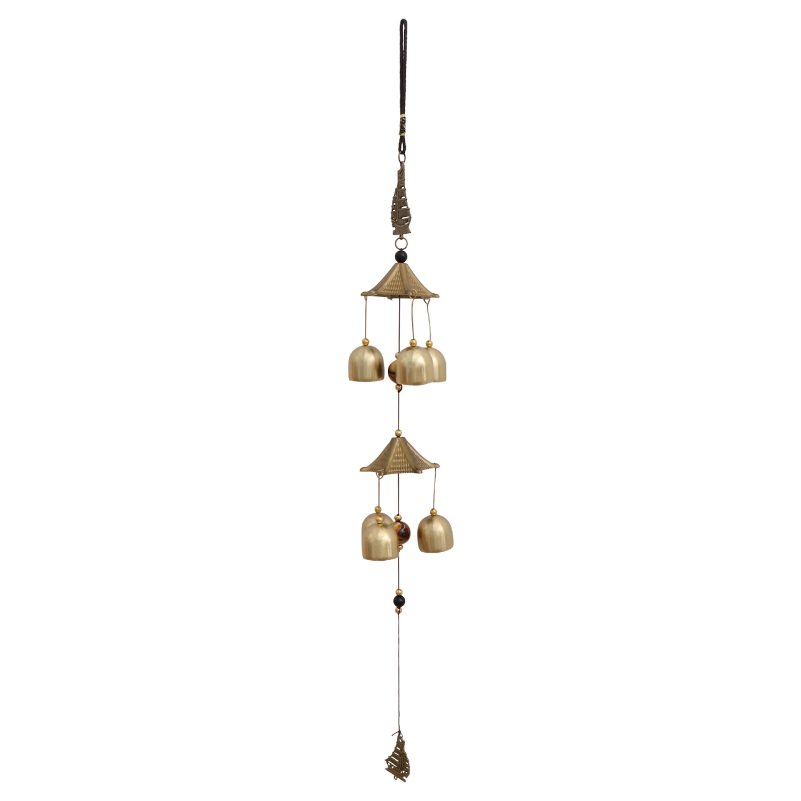 

1Pcs Auspicious Metal Wind Chime Antirust Hanging Bell Decor Home Garden Relaxing Wind Bell Pendant Metal Wind-Bell