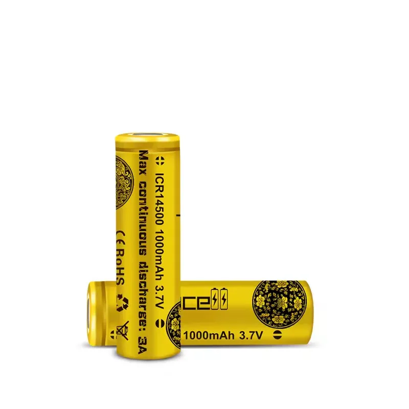 High Quality Original Vapcell 14500 1000mah 3A Cylindrical Battery ICR14500 3.7V Rechargeable Lithium Batteries for Toys