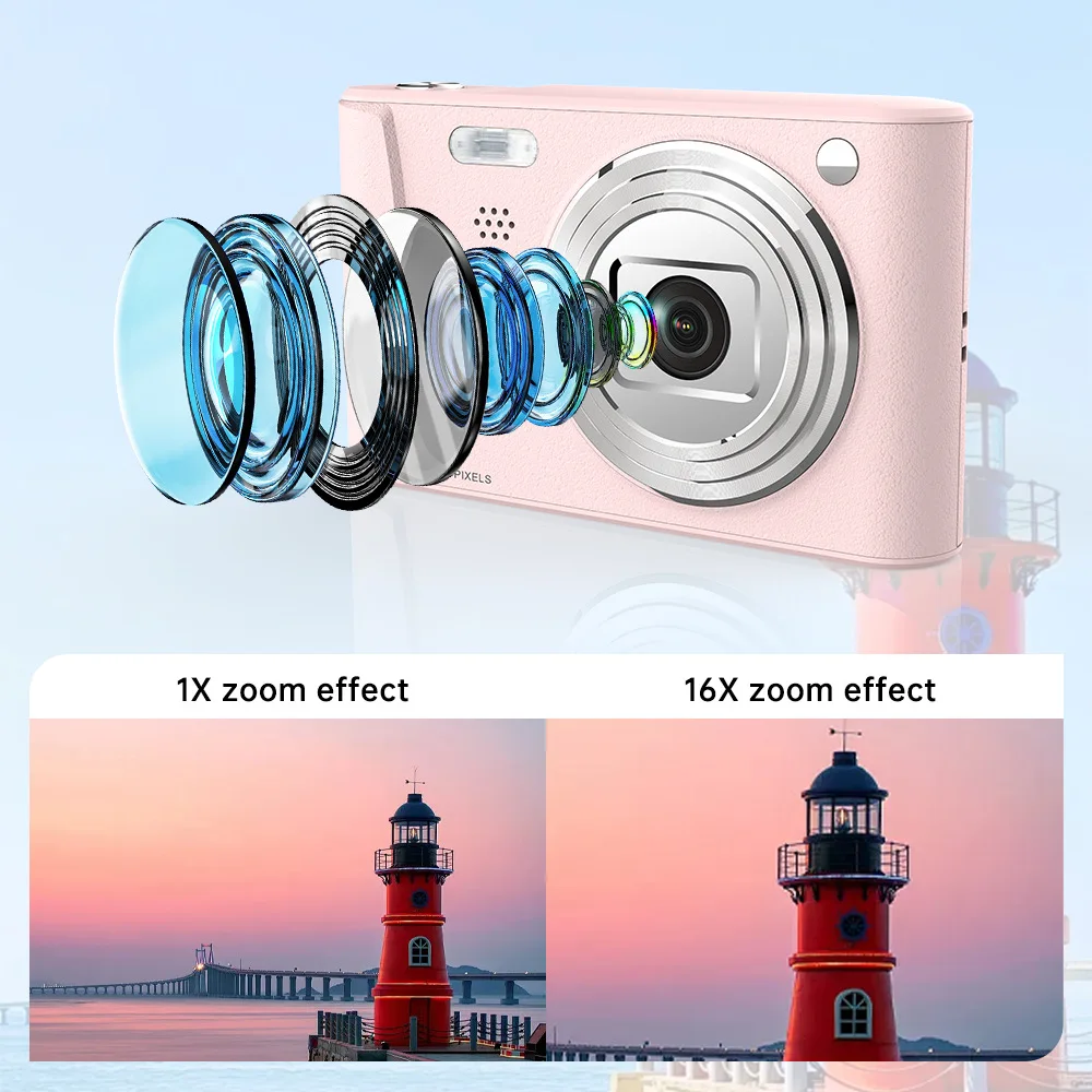 

Digital Camera A15 Retro Portable CCD Student Party Small Card Machine Beauty Filter Portable Camera Travel