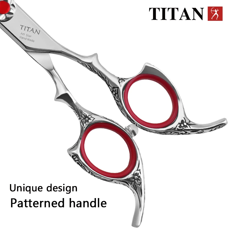 Imagem -04 - Titan Pet Grooming Scissors Grupo Dog Hair Cutting Shears Curvo Desbaste Scissor Kit 6.5 7.0 7.5