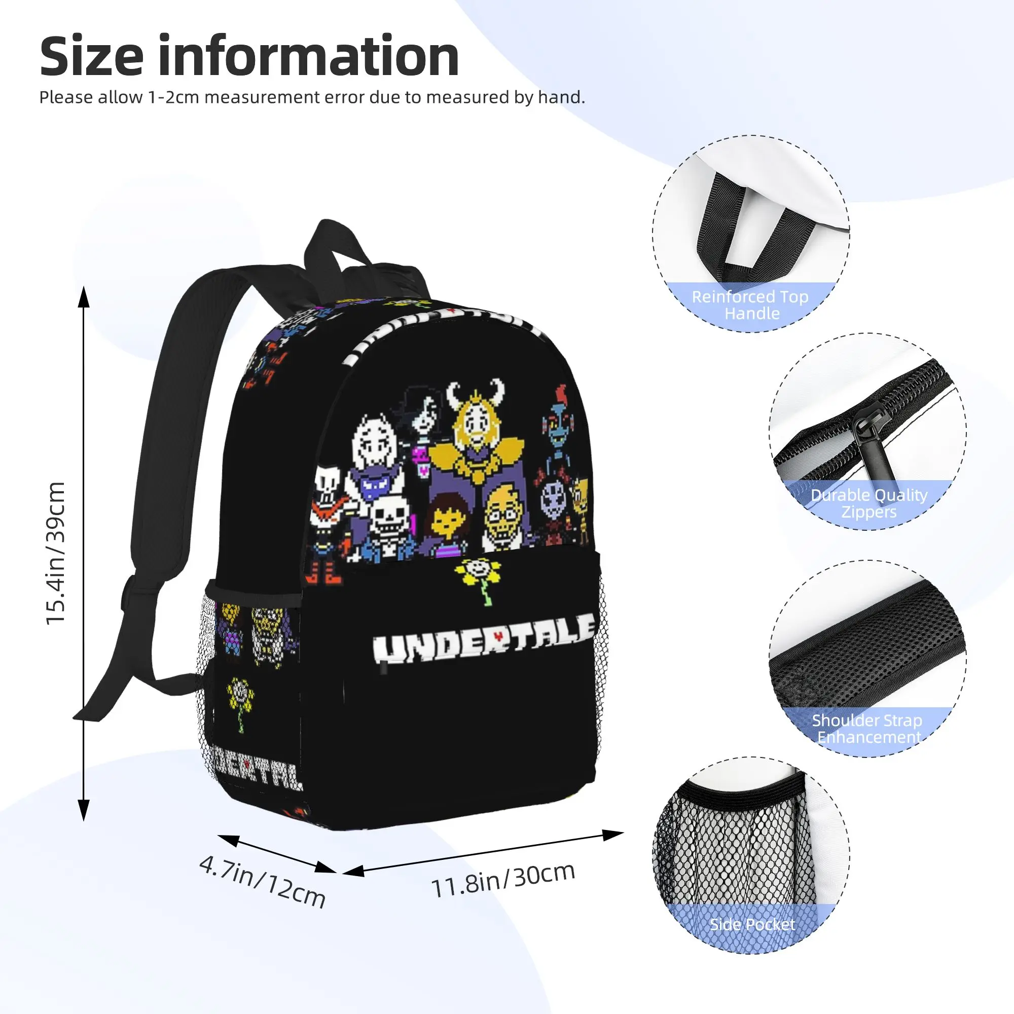 Undertale Gamer Gaming Backpack Hot Sale Daypack Large Capacity Boys Girls BookBag Shoulder Bags for Men Women School Bag
