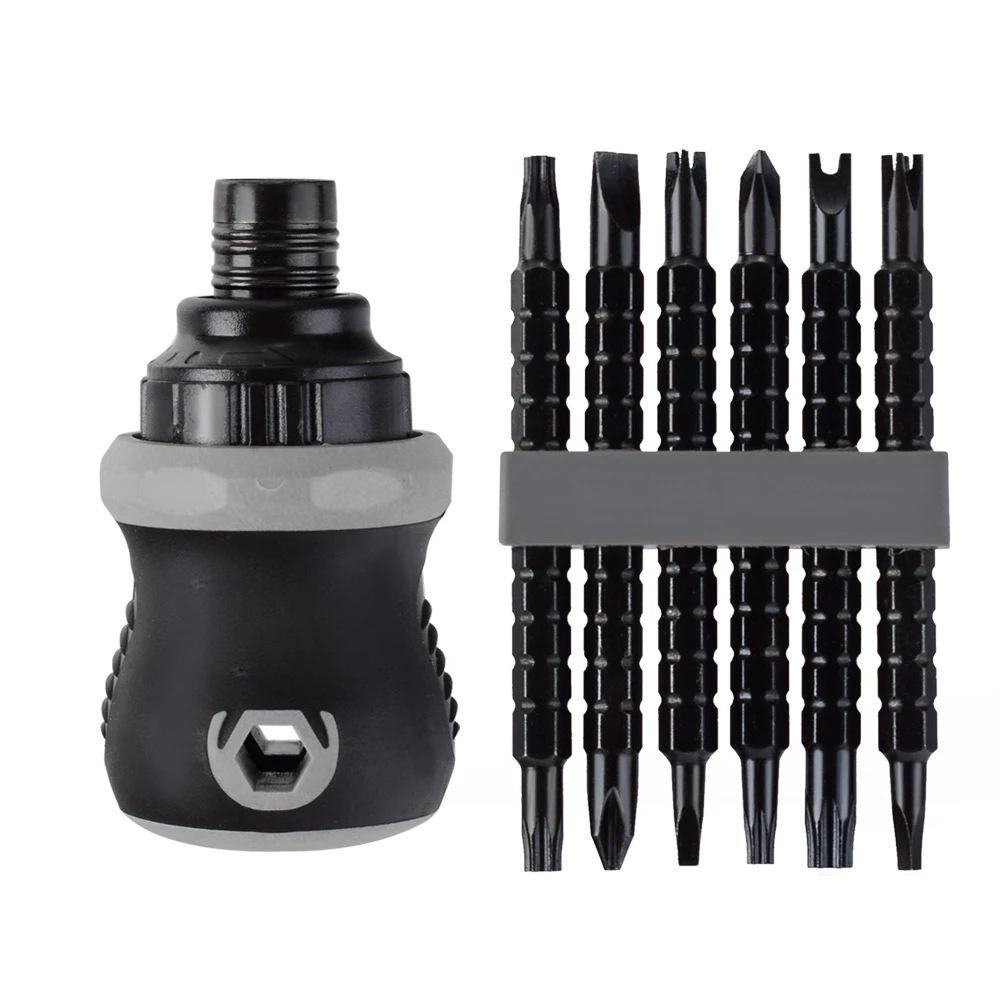 Double-head Screwdriver Ratchet Screwdriver Set Slotted Household Tool Multi-function Magnetic Screwdriver Telescopic Labor