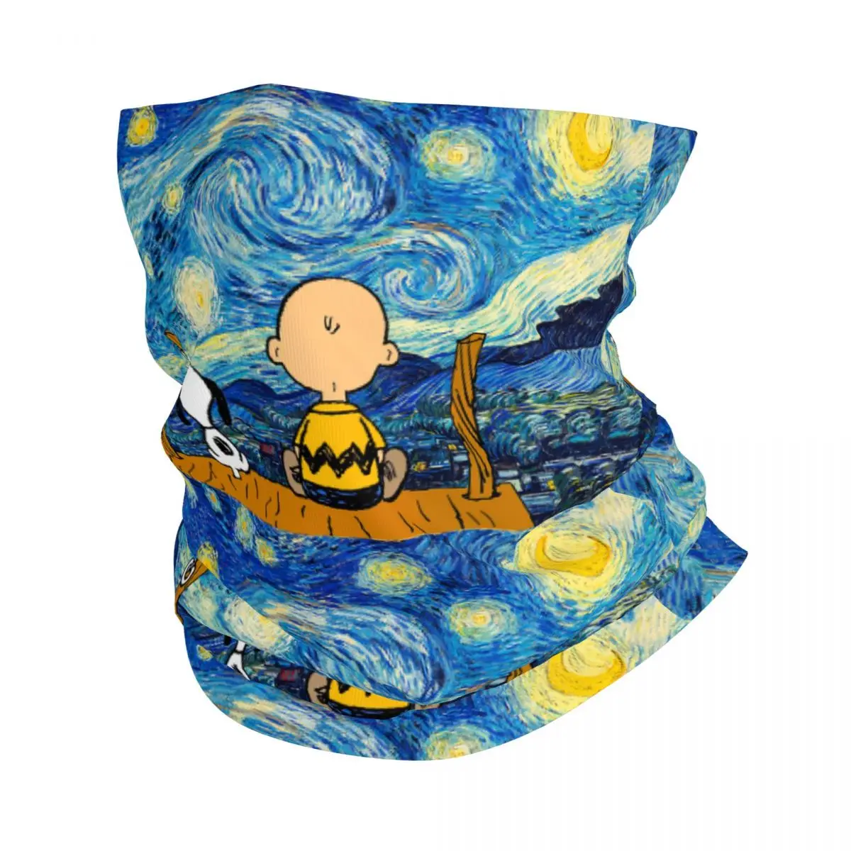 Custom Cute Cartoon Snoopy Winter Headband Neck Warmer Men Women Hiking Camping Tube Scarf Face Bandana Gaiter