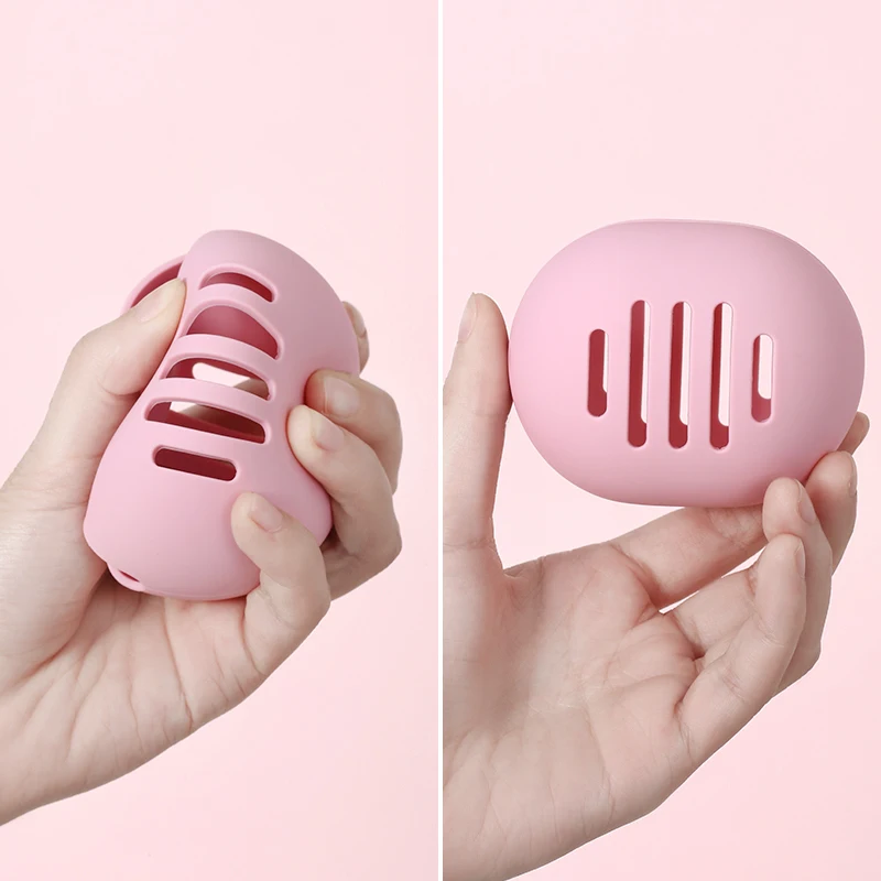 1 pz porta spugna per trucco custodia per frullatore multi-foro in silicone ecologico da viaggio scatola porta soffio cosmetico portatile