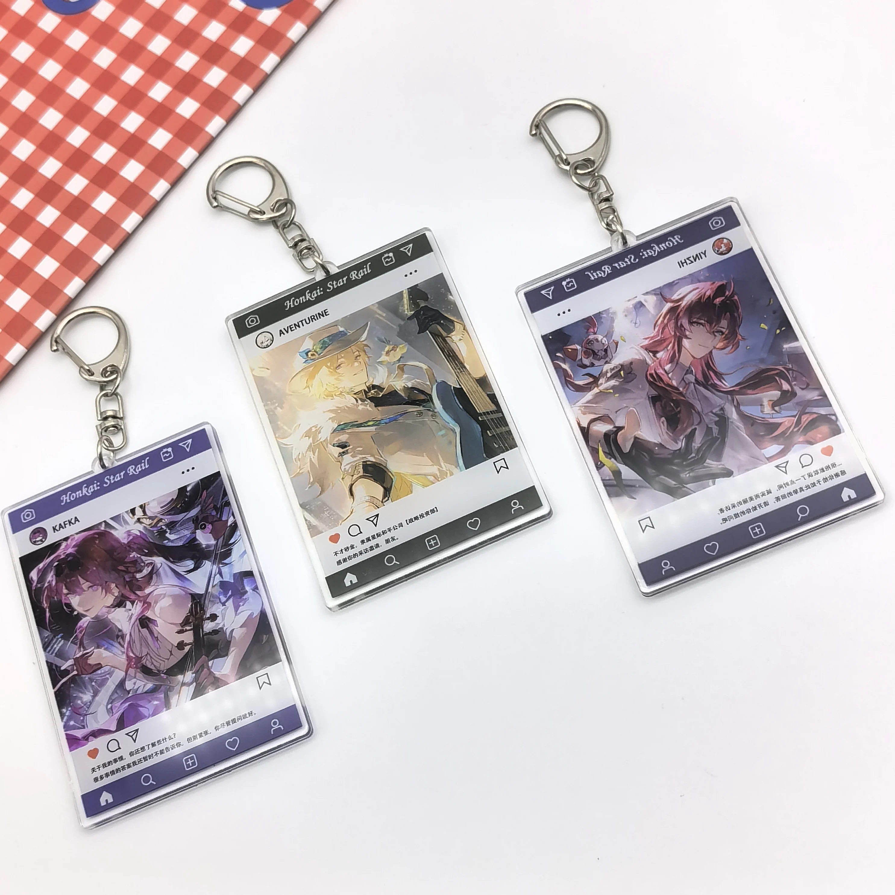 1Pc Anime Game Honkai: Star Rail Aventurine Robin Concert Series portachiavi uomo donna Badge spilla bellissimo ciondolo da collezione