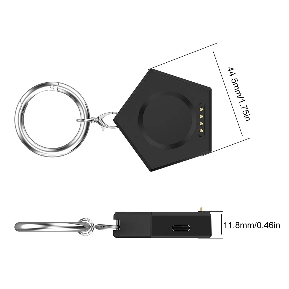 Magnetic Charger Charging Base with Keychain Micro-USB / Type-C Port for Oneplus Watch2 OPPO Watch X/4 Pro/3 Pro/3/2/SE