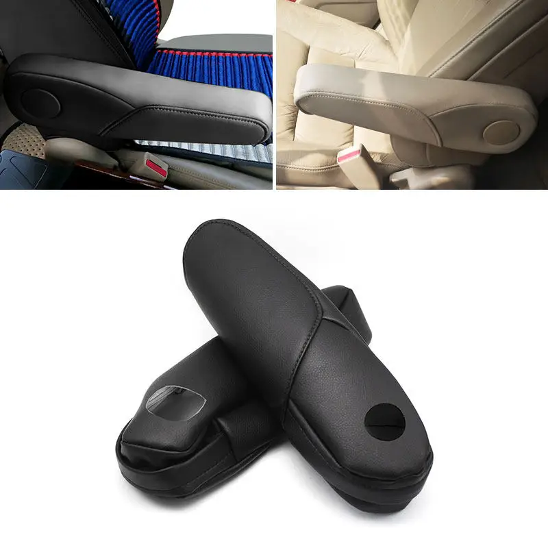 2 stücke für Honda Crv 2007 2008 2009 schwarz Mikro faser Leder Auto Fahrer & Beifahrers eite Sitz Armlehne Griff Abdeckung Schutz verkleidung