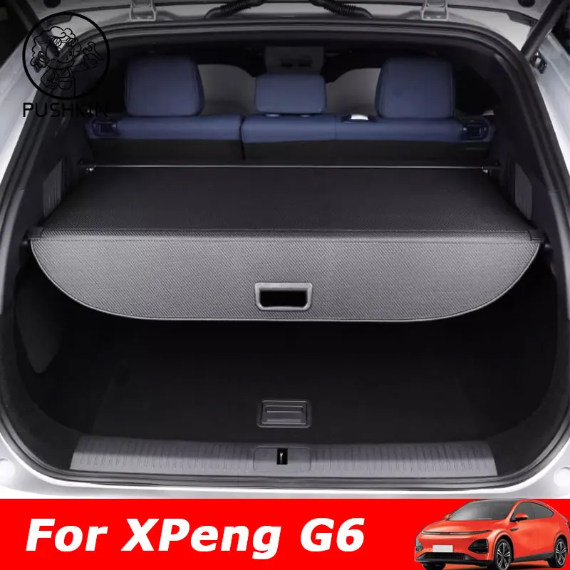 

Car Rear Trunk Cargo Cover For Xpeng G6 2023 2024 2025 Luggage Tray Storage Security Shade Shield Curtain Mat Partition