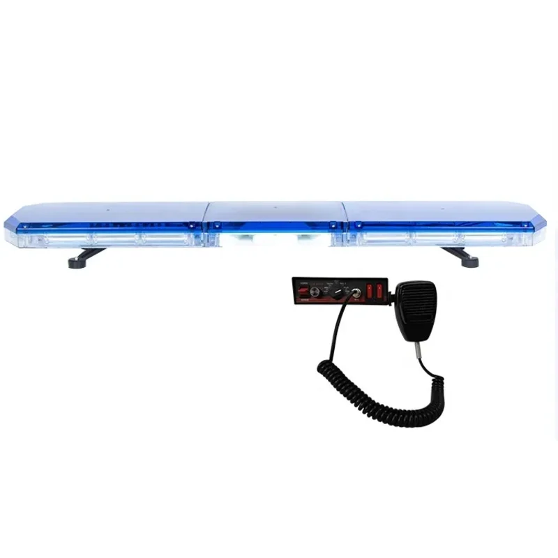 High Power Full Size Blue Led Ambulance Strobe Warning Light bar with Siren