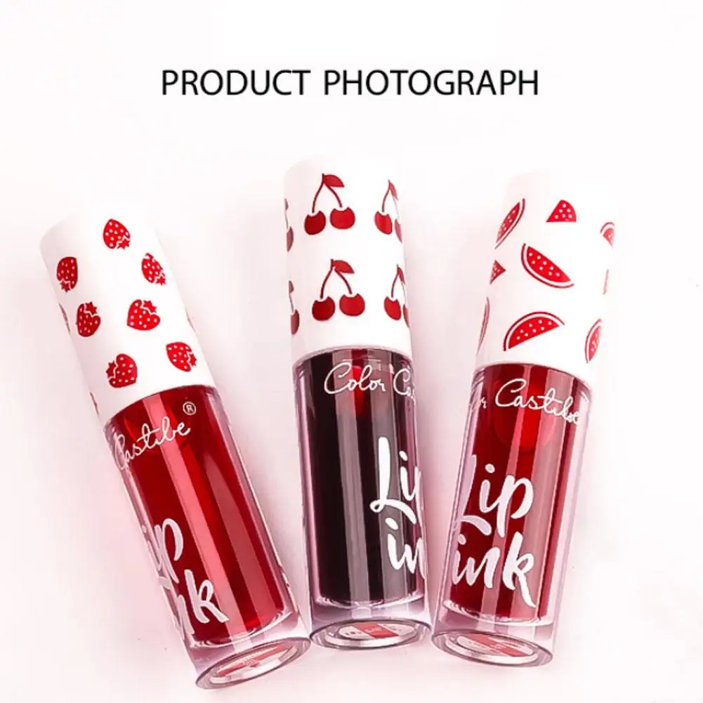 Feuchtigkeitsspendender Lipgloss, langlebig, natürlich, nicht verschmierend, färbende Lippenflüssigkeit, dreifarbiger, antihaftbeschichteter Cup-Lippenstift