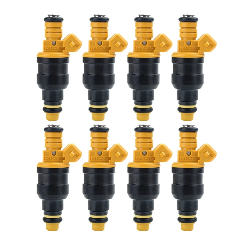 Set Of 8 Flow Matched Fuel Injectors 0280150943 Fuel Injectors For Ford 4.6 5.0 5.4 5.8 Mustang F-150 F-250 F-350 E-150 E-250