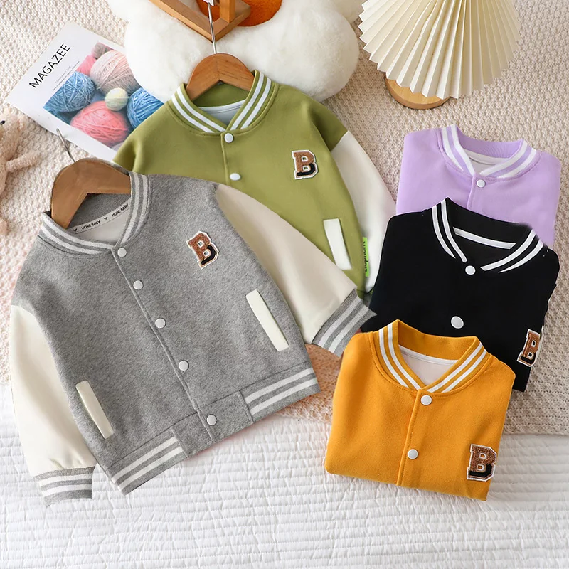 Baby & Kids Letter Baseball Jackets