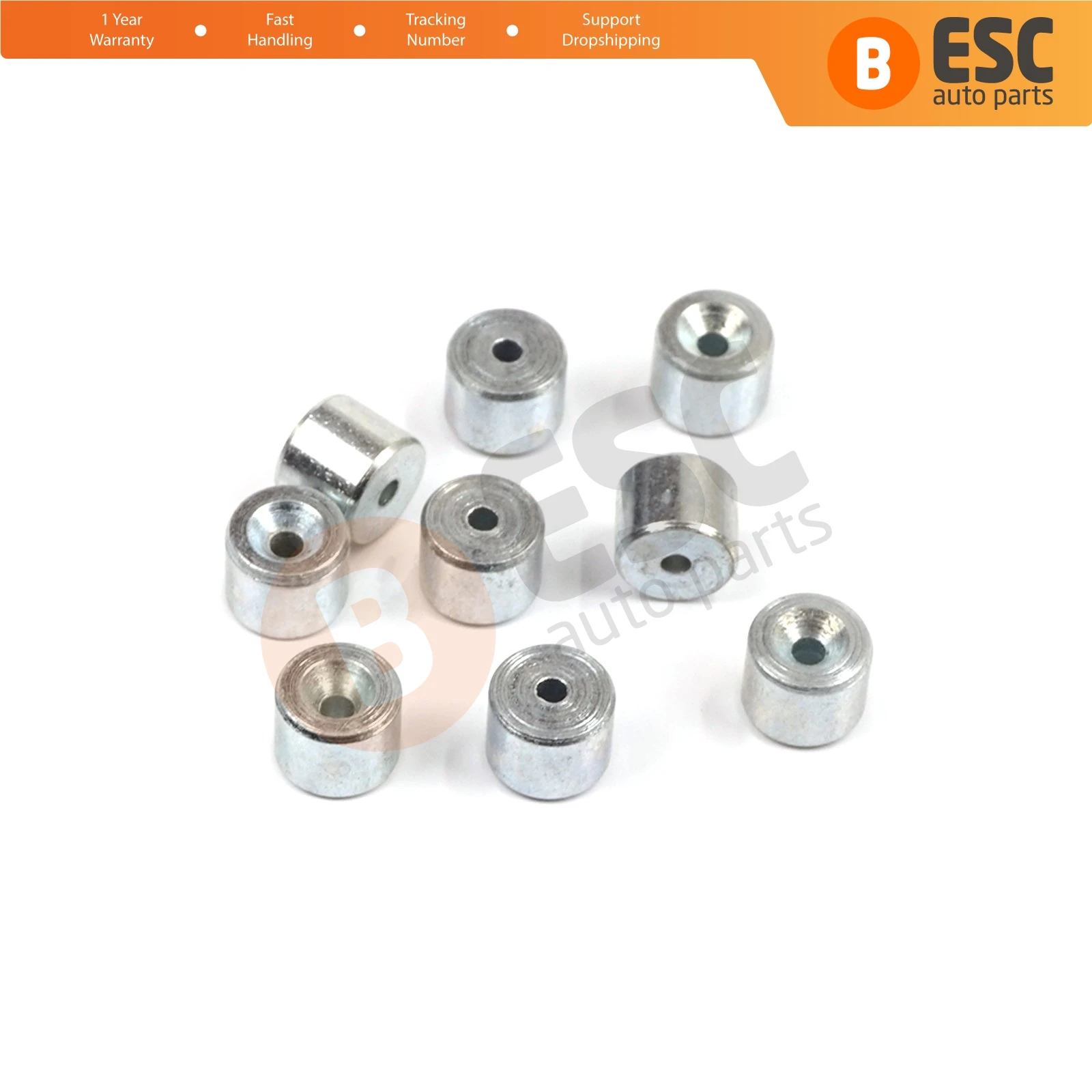 BCR009 100 Pieces Car Window Regulator Winder Repair Steel Cable Wire Rope End Fitting Pin Stop Sleeve Crimp Rivet 6x4.85x1.7 mm