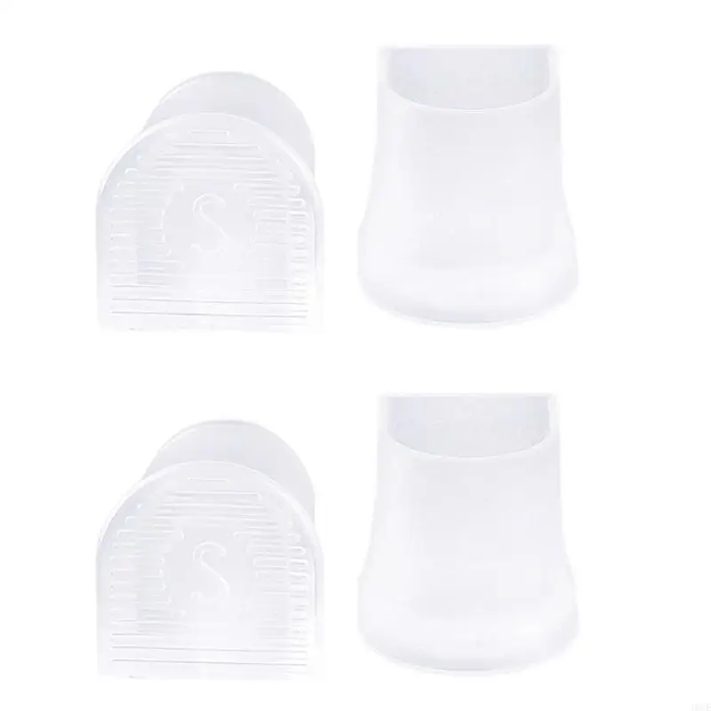 2Pairs Anti Slip Heel Covers Noise Reduction High Heel Protectors for Women Shoe 