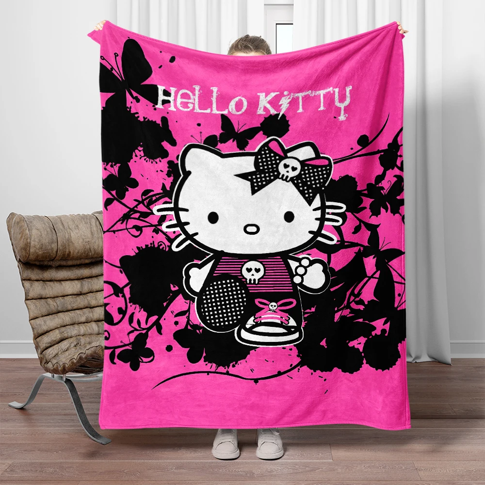 

Hello Kitty blanket Sanrio adorns cute girl room to keep warm blanket super cute thin blanket Portable Anti-Pilling Picnic