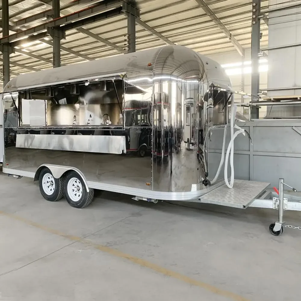 FL Customized Fully Equipped Fast Food Truck Trailer Mobile Coffee Catering Trailer for Sale Complete Vending System Included